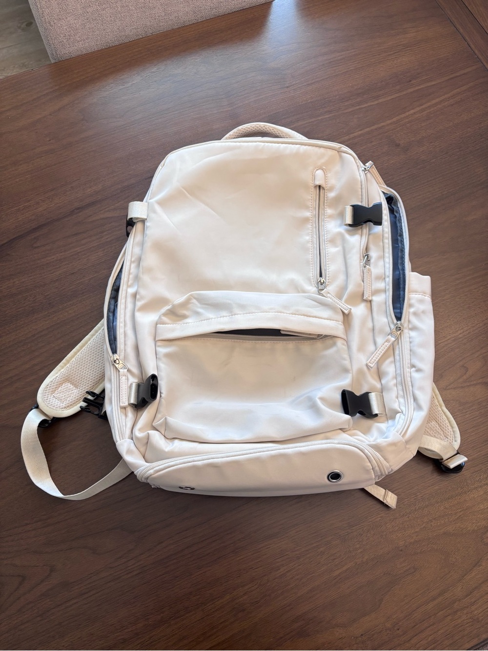 Women’s White Everyday and Travel Backpack - Versatile Carry